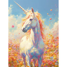 Load image into Gallery viewer, Diamond Painting - Full Round - Unicorn in the sea of flowers (30*40CM)
