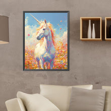 Load image into Gallery viewer, Diamond Painting - Full Round - Unicorn in the sea of flowers (30*40CM)
