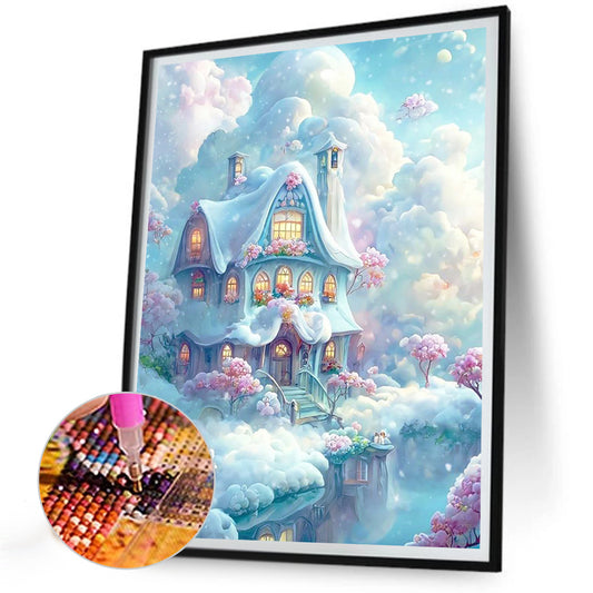 Diamond Painting - Full Round - white dream house (30*40CM)