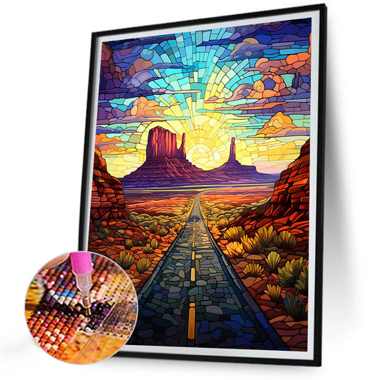 Diamond Painting - Full Round - desert highway (30*40CM)