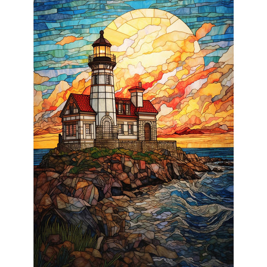 Diamond Painting - Full Round - island lighthouse (30*40CM)