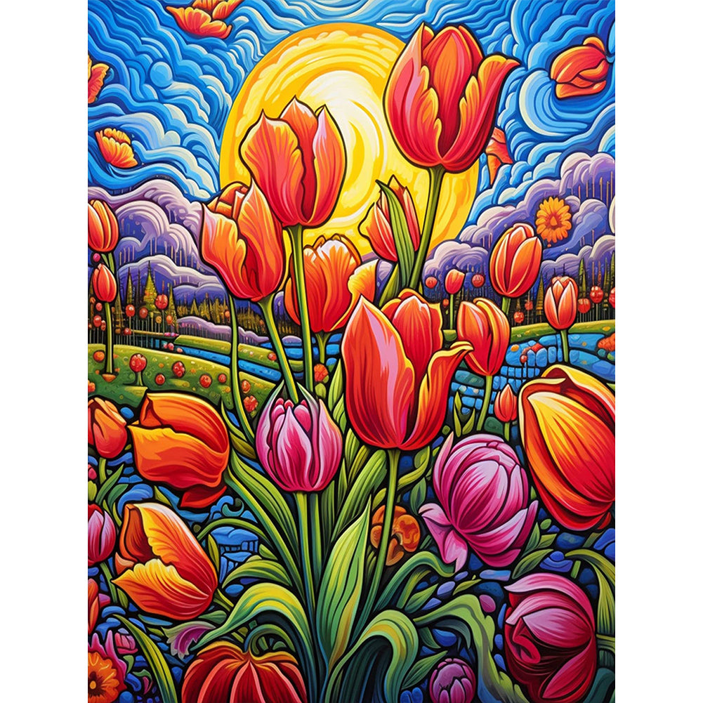 Diamond Painting - Full Round - tulip (30*40CM)