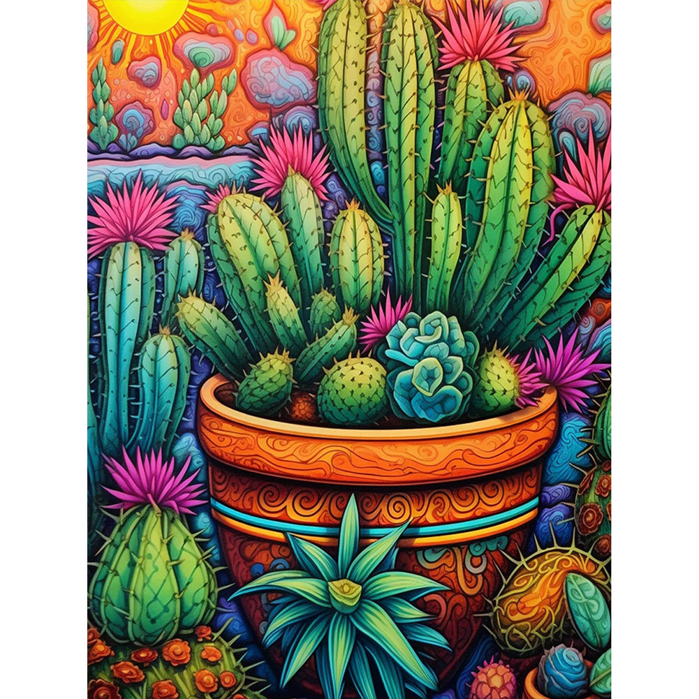 Diamond Painting - Full Round - cactus flower (30*40CM)