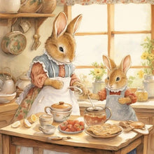 Load image into Gallery viewer, AB Diamond Painting - Full Round - Bunny¡¯s warm family time (30*30CM)
