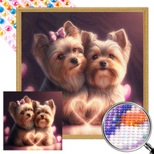 Load image into Gallery viewer, AB Diamond Painting - Full Round - two yorkies (40*40CM)
