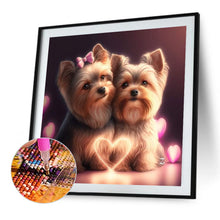 Load image into Gallery viewer, AB Diamond Painting - Full Round - two yorkies (40*40CM)
