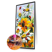 Load image into Gallery viewer, AB Diamond Painting - Full Round - Flowers and seven-spotted ladybug (40*70CM)

