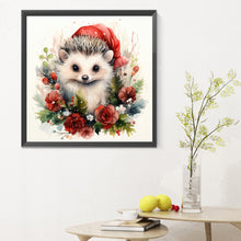 Load image into Gallery viewer, Diamond Painting - Full Round - Christmas winter hedgehog (30*30CM)
