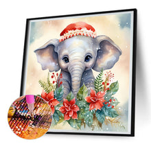 Load image into Gallery viewer, Diamond Painting - Full Round - Christmas winter elephant (30*30CM)

