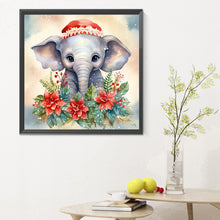 Load image into Gallery viewer, Diamond Painting - Full Round - Christmas winter elephant (30*30CM)
