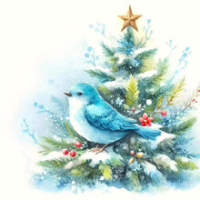 Load image into Gallery viewer, Diamond Painting - Full Round - Christmas winter bird (30*30CM)
