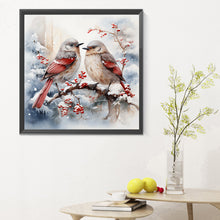Load image into Gallery viewer, Diamond Painting - Full Round - Christmas winter birds (30*30CM)
