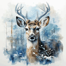 Load image into Gallery viewer, Diamond Painting - Full Round - Christmas winter deer (30*30CM)
