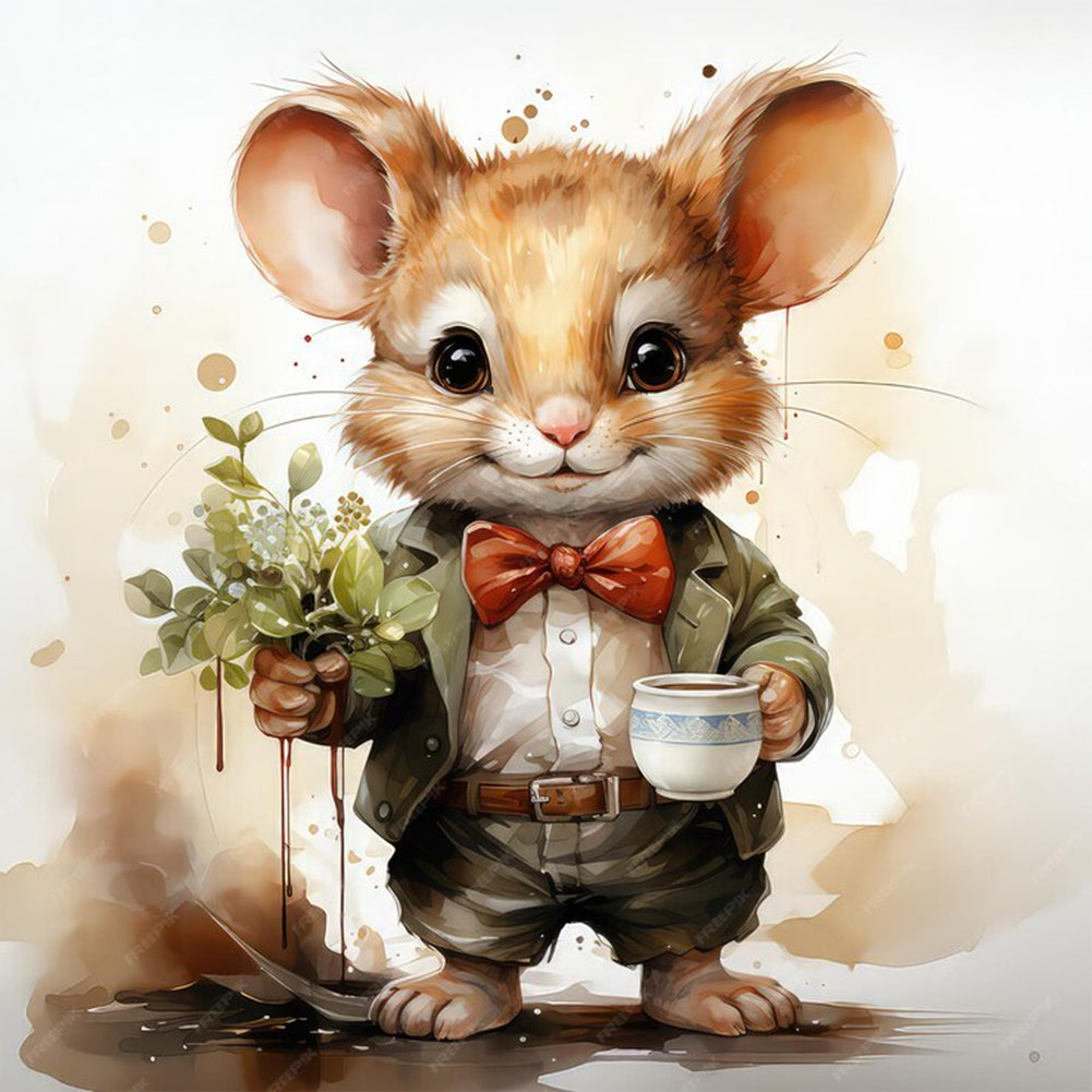 Diamond Painting - Full Round - Christmas winter rat (30*30CM)