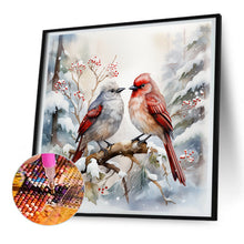 Load image into Gallery viewer, Diamond Painting - Full Round - Christmas winter two birds (30*30CM)
