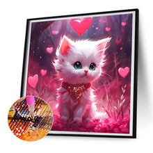 Load image into Gallery viewer, Diamond Painting - Full Round - pink kitten (30*30CM)
