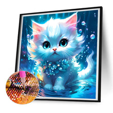 Load image into Gallery viewer, Diamond Painting - Full Round - kitten on lake (30*30CM)
