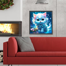 Load image into Gallery viewer, Diamond Painting - Full Round - kitten on lake (30*30CM)
