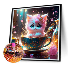 Load image into Gallery viewer, Diamond Painting - Full Round - teacup kitten (30*30CM)
