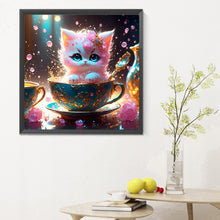 Load image into Gallery viewer, Diamond Painting - Full Round - teacup kitten (30*30CM)
