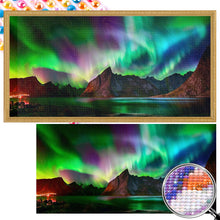 Load image into Gallery viewer, AB Diamond Painting - Full Round - Aurora at night (80*40CM)
