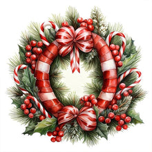 Load image into Gallery viewer, Diamond Painting - Full Round - Christmas wreath (30*30CM)
