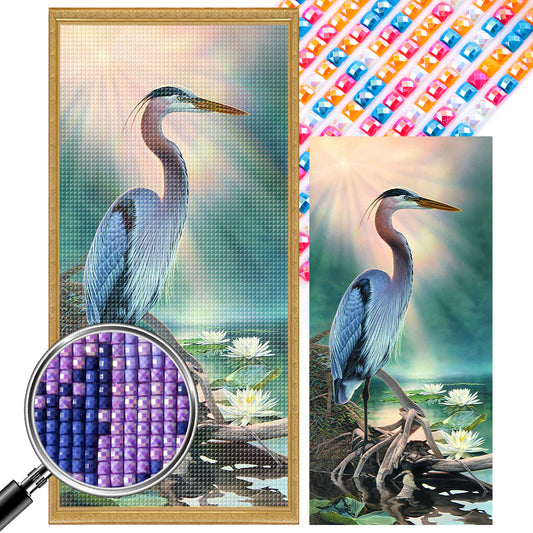 AB Diamond Painting - Full Square - Crane in the lake (40*85CM)