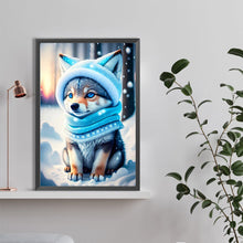 Load image into Gallery viewer, Diamond Painting - Full Round - Wolf under the dancing snowflakes (40*60CM)
