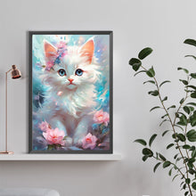 Load image into Gallery viewer, Diamond Painting - Full Round - kitten standing on flower branch (40*60CM)
