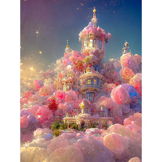 Diamond Painting - Full Round - Pink Cloud Manor (30*40CM)