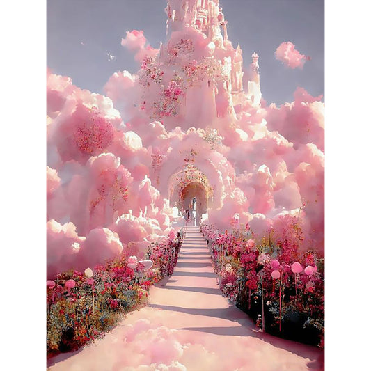 Diamond Painting - Full Round - Pink Cloud Manor (30*40CM)