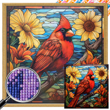 Load image into Gallery viewer, AB Diamond Painting - Full Square - Flowers and cardinals (30*30CM)
