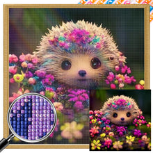 Load image into Gallery viewer, AB Diamond Painting - Full Square - Flowers and hedgehogs (30*30CM)
