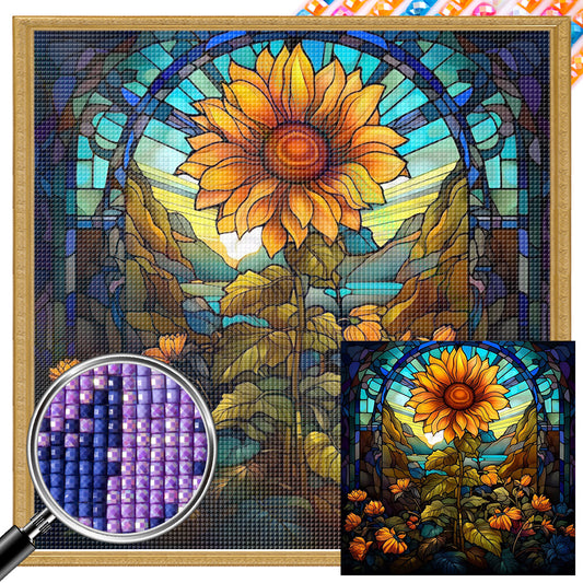 AB Diamond Painting - Full Square - Flowers and sunflowers (30*30CM)