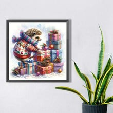Load image into Gallery viewer, AB Diamond Painting - Full Square - Christmas gift hedgehog (30*30CM)
