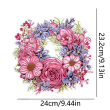 Load image into Gallery viewer, Christmas Flower Special Shaped+Round Diamond Painting Wall Decor Wreath (#1)
