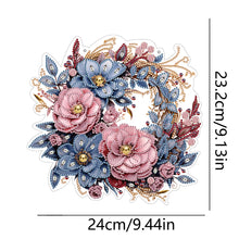 Load image into Gallery viewer, Christmas Flower Special Shaped+Round Diamond Painting Wall Decor Wreath (#6)
