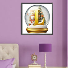 Load image into Gallery viewer, Diamond Painting - Full Round - Snowman letter L (50*50CM)

