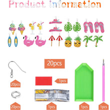 Load image into Gallery viewer, 10 Pairs Double Sided Diamond Painting Earring Making Kit (Pineapple Holidays)
