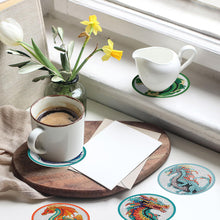 Load image into Gallery viewer, 8PCS Acrylic Diamond Painting Coasters Kits with Holder for Beginner (Dragon)
