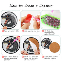 Load image into Gallery viewer, 8PCS Acrylic Diamond Painting Coasters Kits with Holder for Beginner (Dragon)
