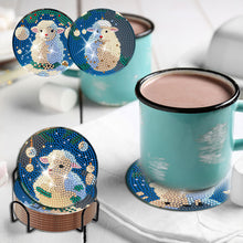 Load image into Gallery viewer, 8PCS Acrylic Diamond Painting Coasters Kits with Holder for Beginner (Sheep)
