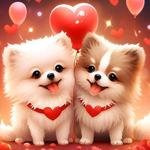 Load image into Gallery viewer, Diamond Painting - Full Round - Cute puppy Pomeranian (30*30CM)
