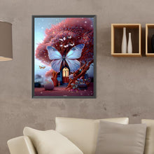 Load image into Gallery viewer, Diamond Painting - Full Round - butterfly tree house (30*40CM)
