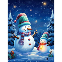 Load image into Gallery viewer, Diamond Painting - Full Round - Snowman and baby (30*40CM)
