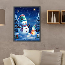 Load image into Gallery viewer, Diamond Painting - Full Round - Snowman and baby (30*40CM)
