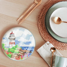 Load image into Gallery viewer, 6PCS Waterproof Coaster  Acrylic Special Shape Diamond Painting Art Coaster Kit with Holder
