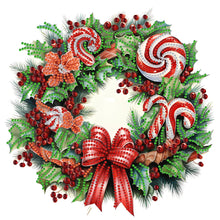 Load image into Gallery viewer, Diamond Painting - Partial Special Shaped - Christmas wreath (30*30CM)
