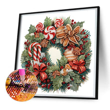 Load image into Gallery viewer, Diamond Painting - Partial Special Shaped - Christmas wreath (30*30CM)
