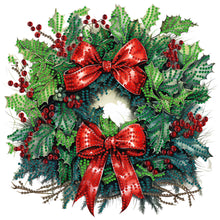 Load image into Gallery viewer, Diamond Painting - Partial Special Shaped - Christmas wreath (30*30CM)
